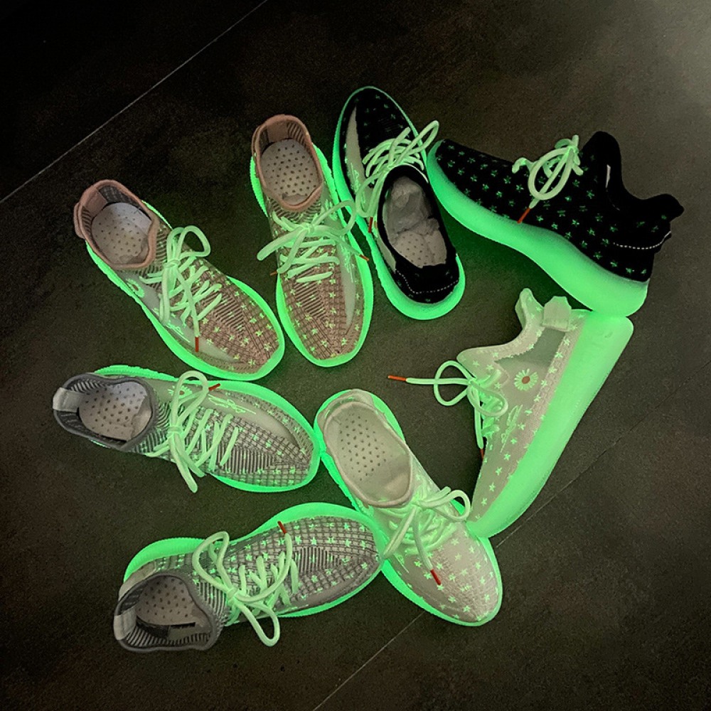 Starry Night Light Flying Knitted Women's Summer New Mesh Breathable Sports Shoes